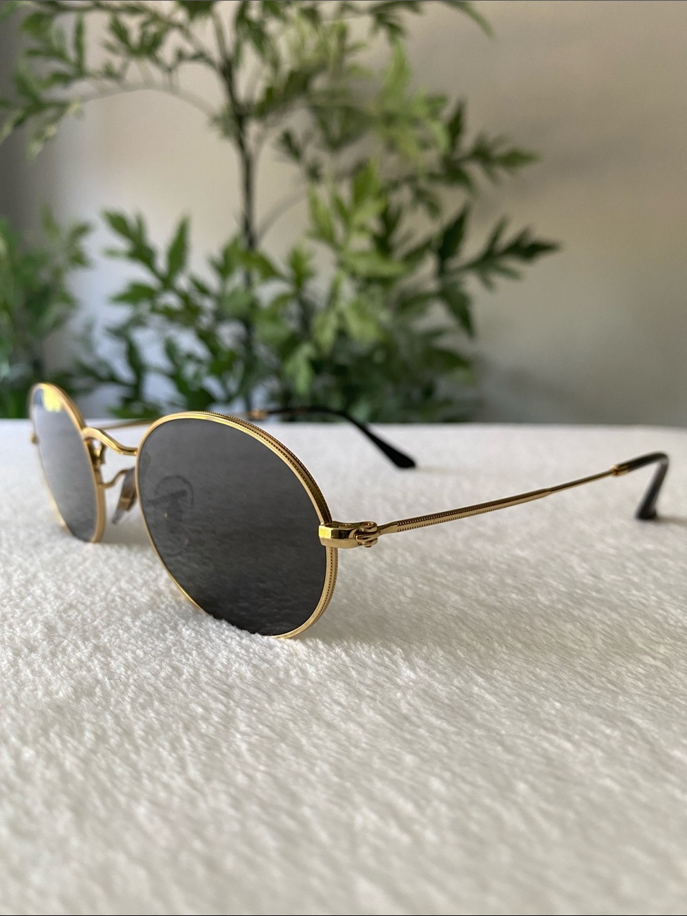 Ray-Ban Oval Flat Lenses Sunglasses | Unisex | RB3547N, Arista Gold/Dark Gray - Picture 5 of 15